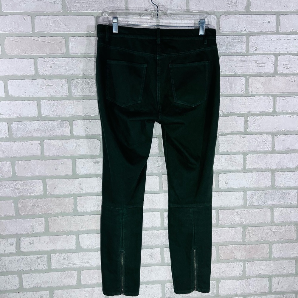 J. McLaughlin Baxter Zip Ankle Dark Green Skinny Jeans Size 6 - Picture 6 of 10
